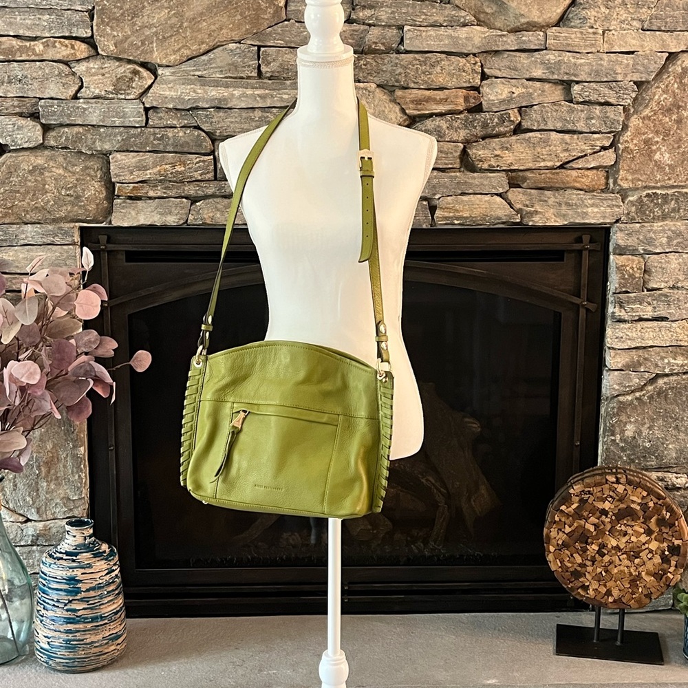 Aimee Kestenberg Green Leather Crossbody Bag